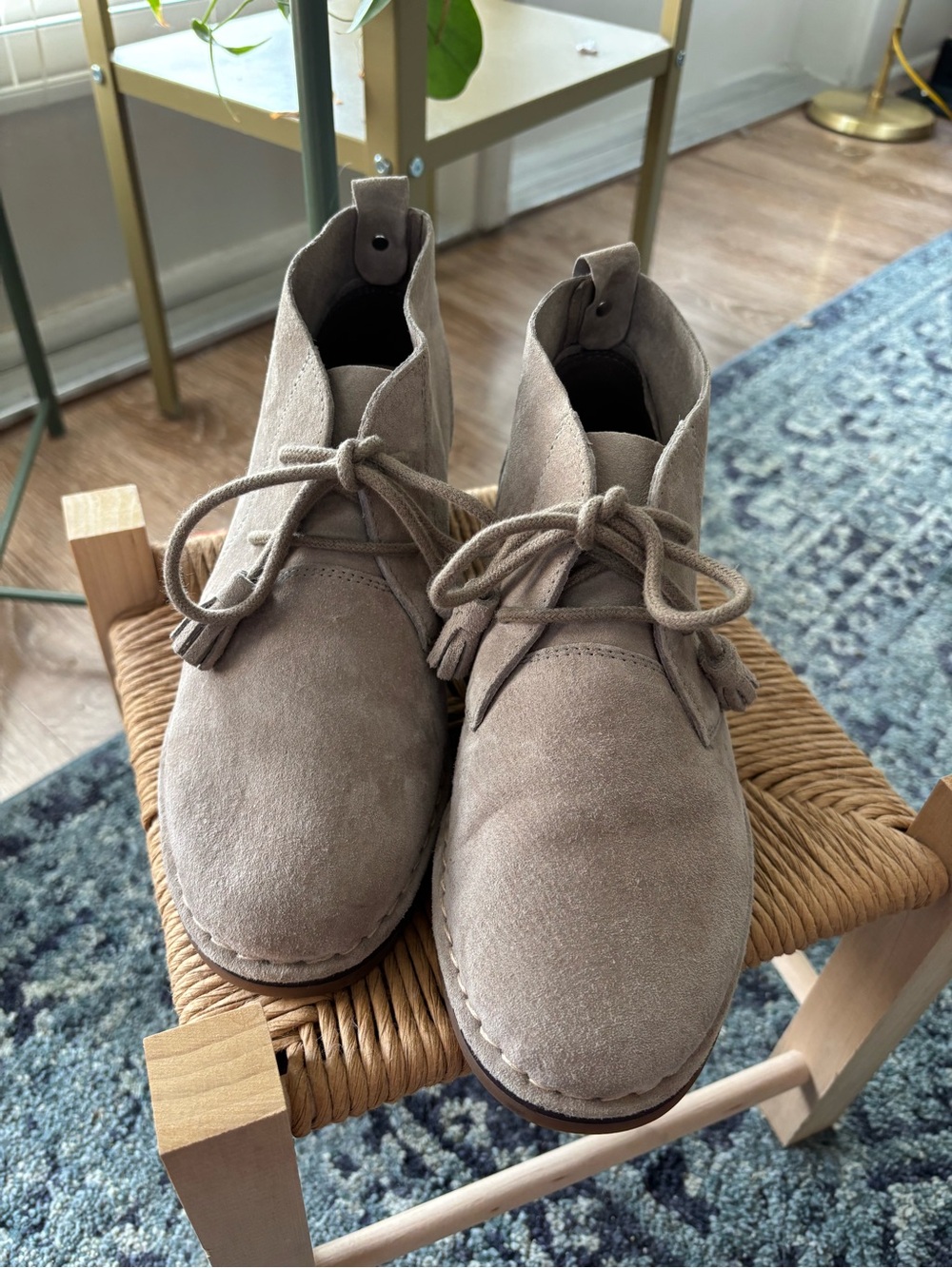Hush Puppies Taupe Suede Desert Booties